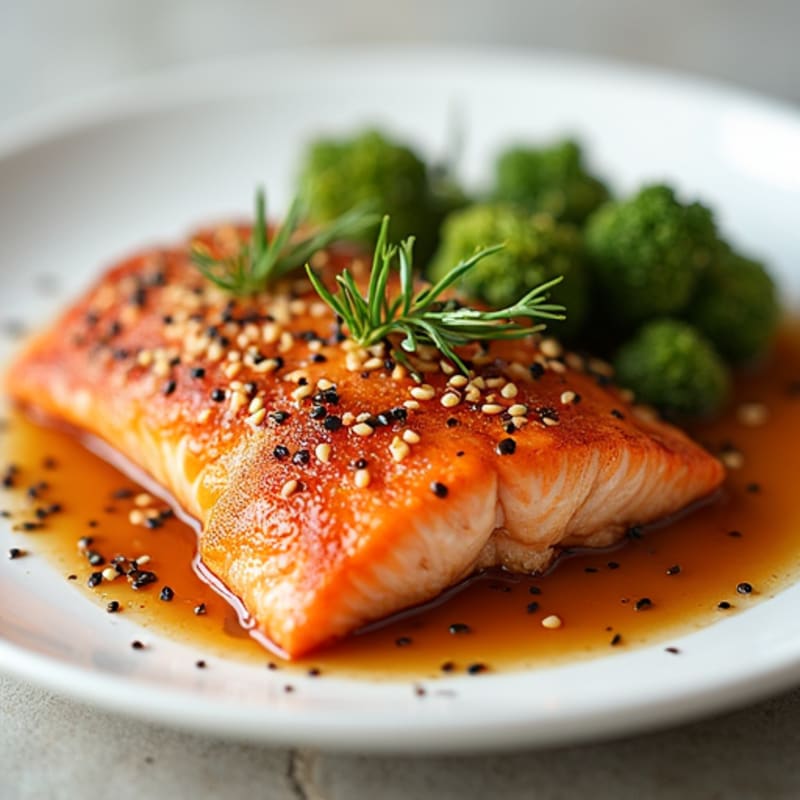 Ginger-Honey Glazed Salmon with Sesame