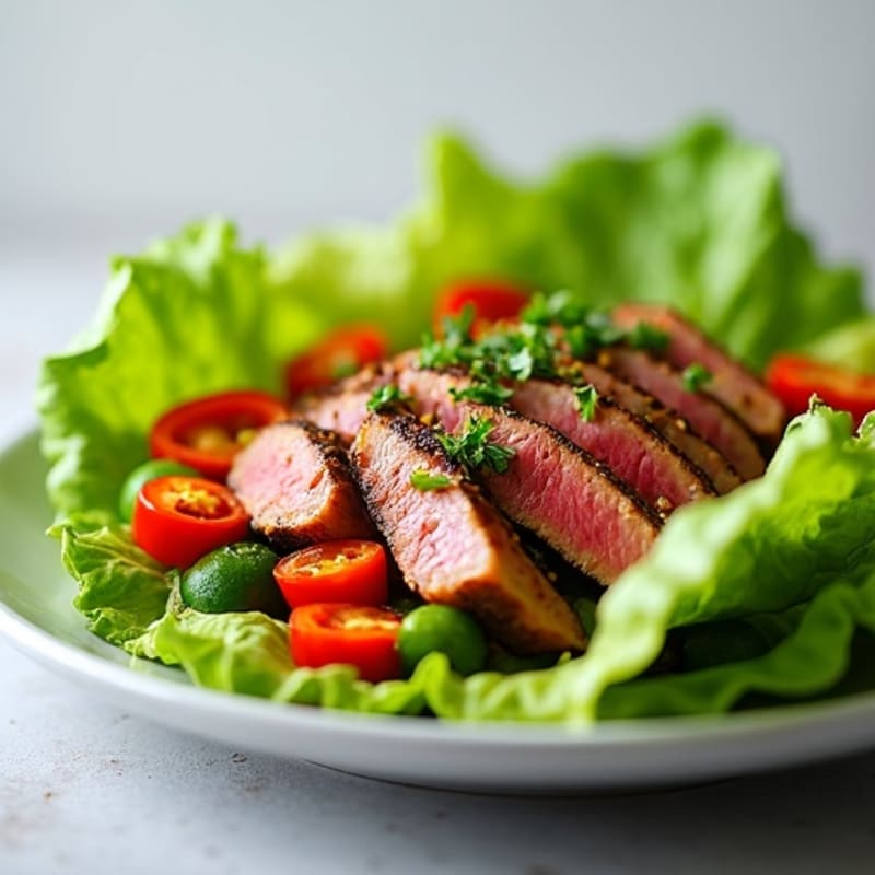 Spicy Seared Tuna Lettuce Wraps