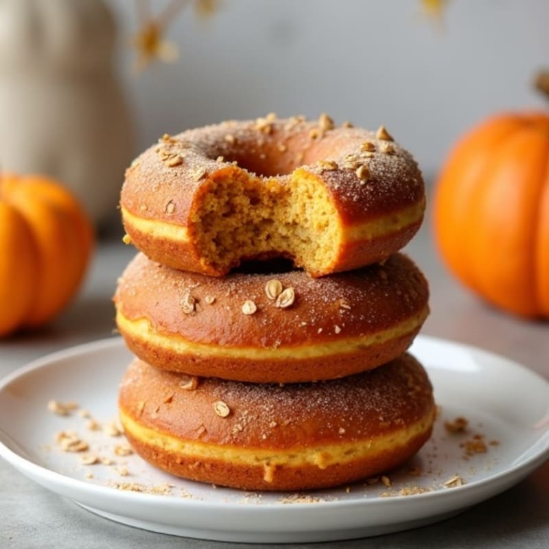 Baked Pumpkin Spice Protein Donuts
