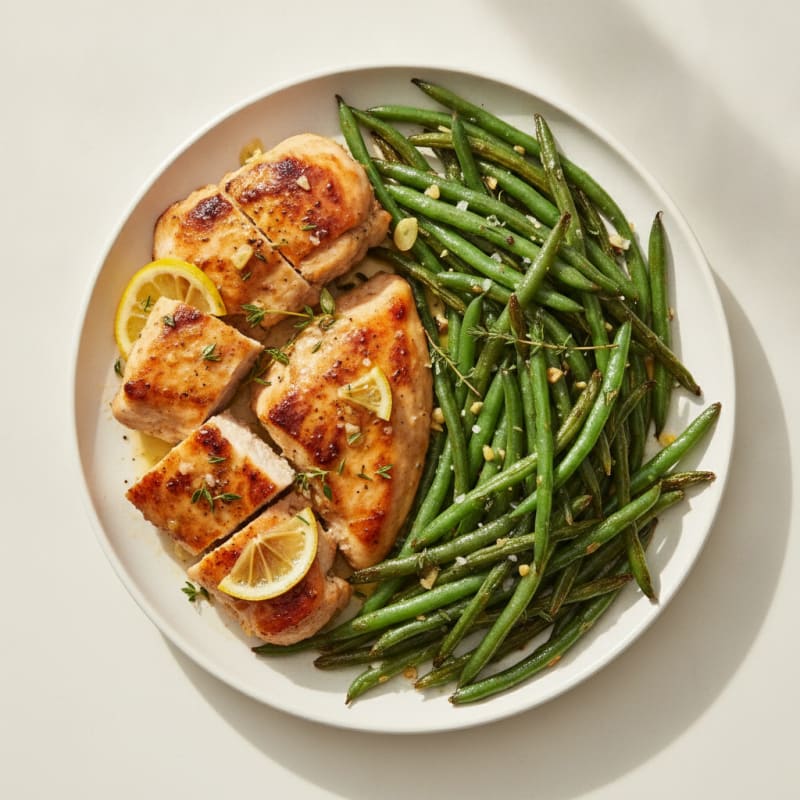 Lemon-Herb Chicken with Roasted Green Beans