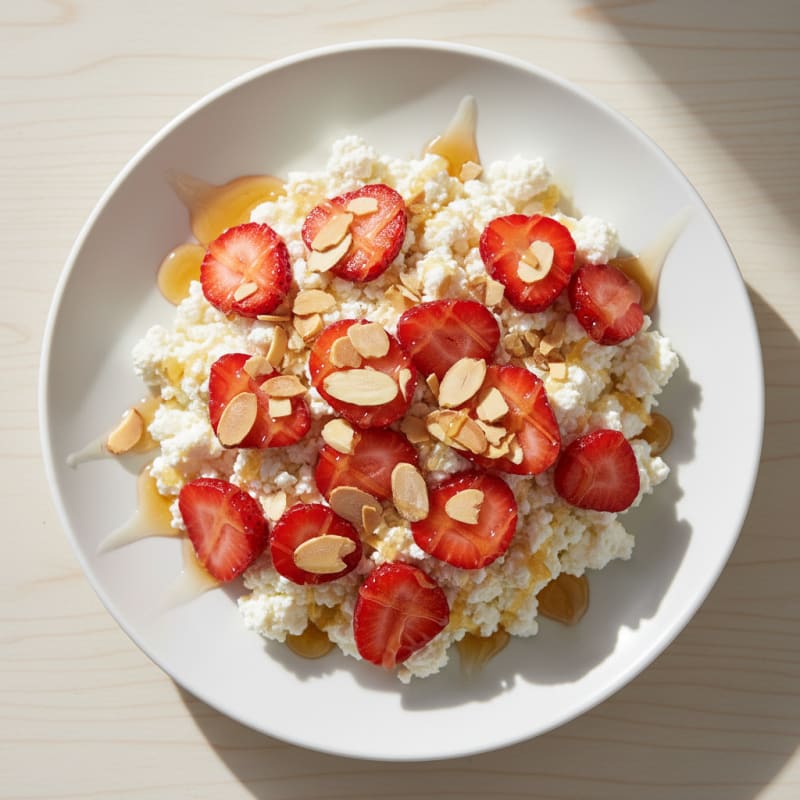 Cottage Cheese Berry Bowl with Toasted Almonds