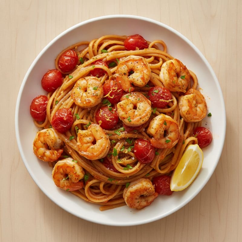Spicy Calabrian Chili Shrimp Linguine