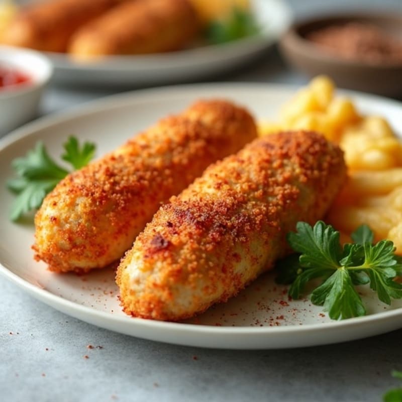 Crispy Baked Cornmeal-Crusted Chicken Sausage