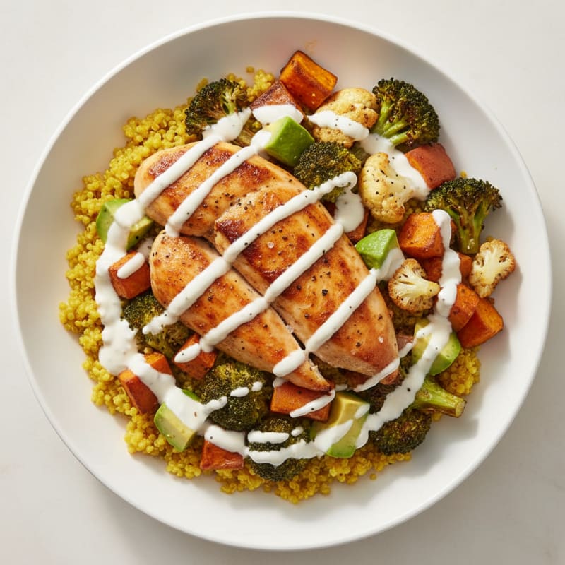 Golden Roasted Vegetable Buddha Bowl