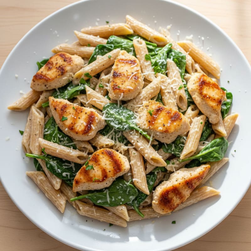 Garlic Parmesan Chicken Alfredo Pasta