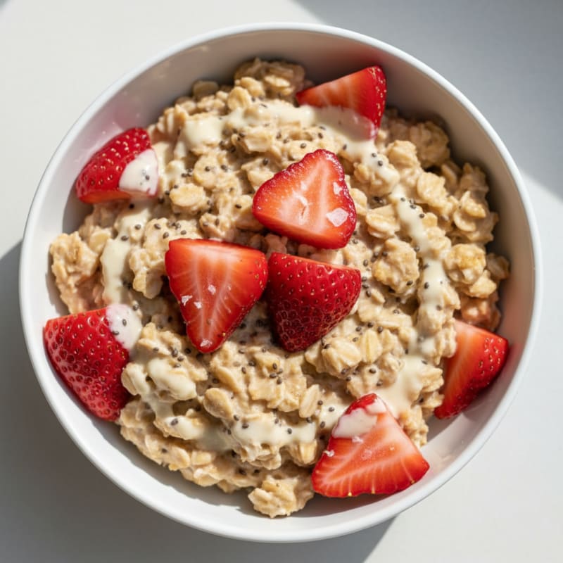 Strawberry Shortcake Overnight Oats