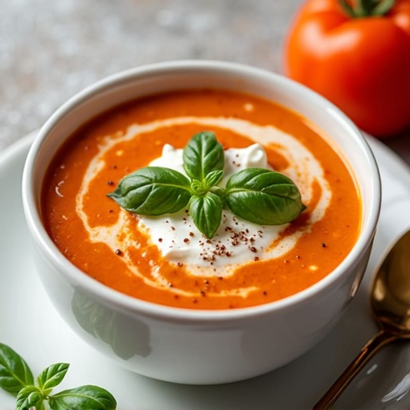Creamy Roasted Tomato Basil Soup