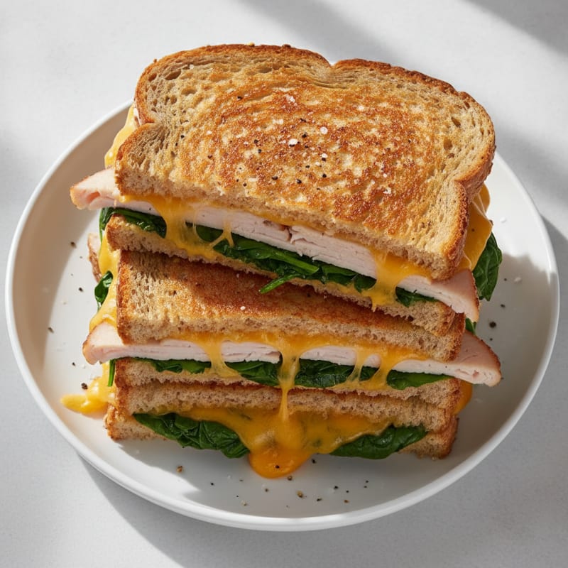 Triple-Decker Grilled Cheese Sandwich