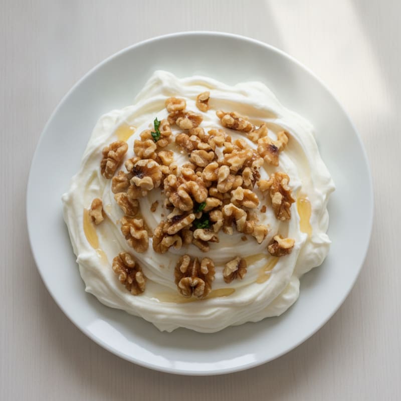 Silky Protein Greek Yogurt with Chopped Walnuts