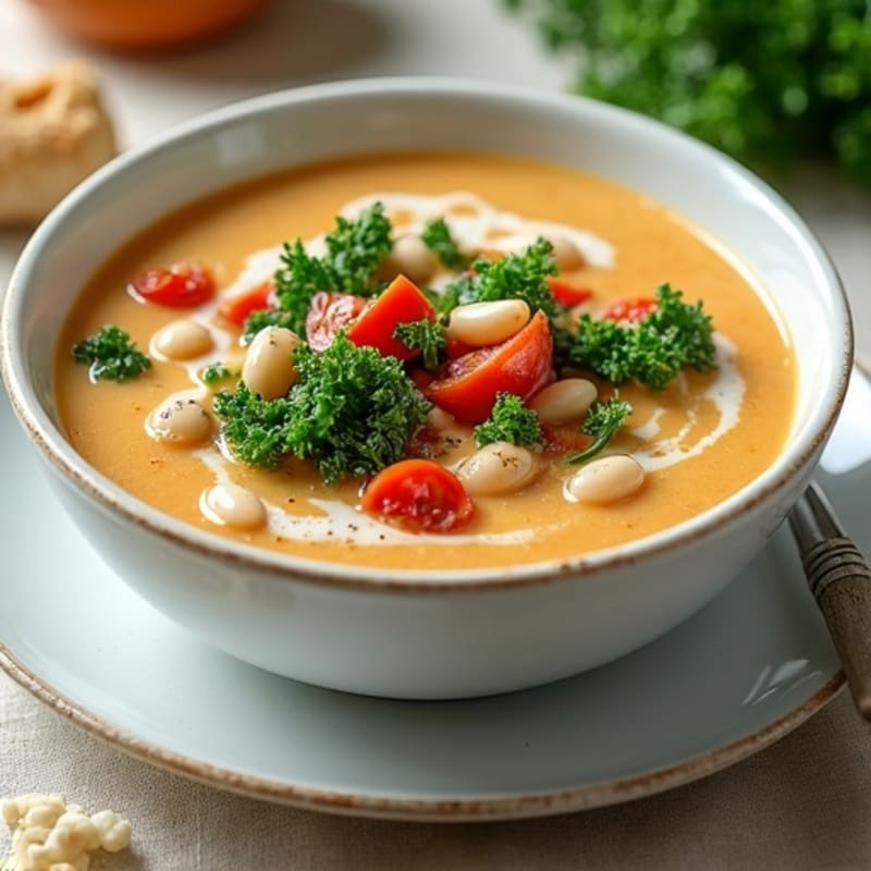 Creamy Tuscan Kale and White Bean Soup