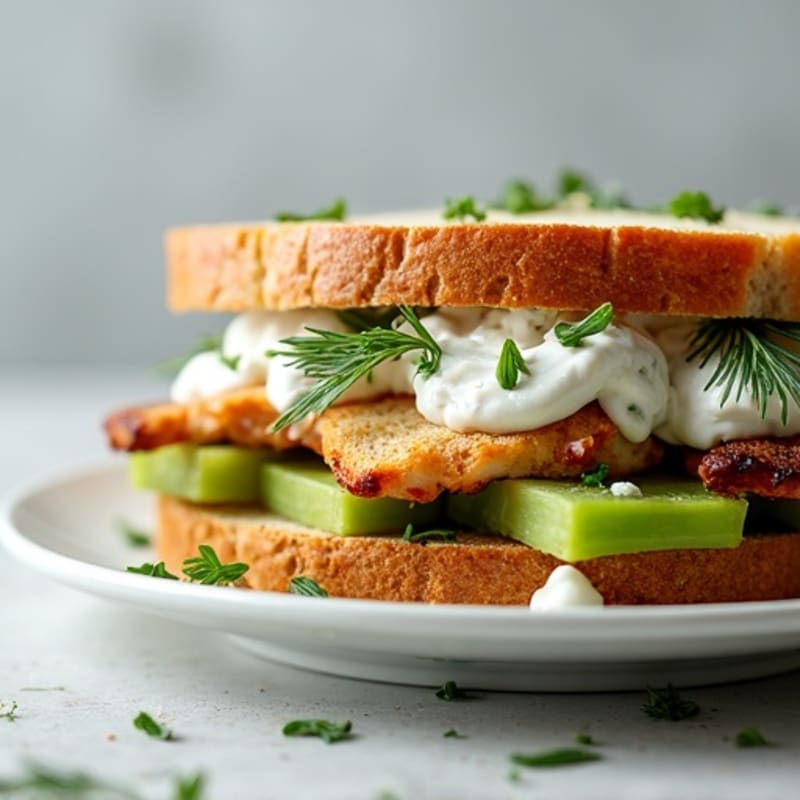 Herb-Roasted Chicken and Greek Yogurt Salad Sandwich