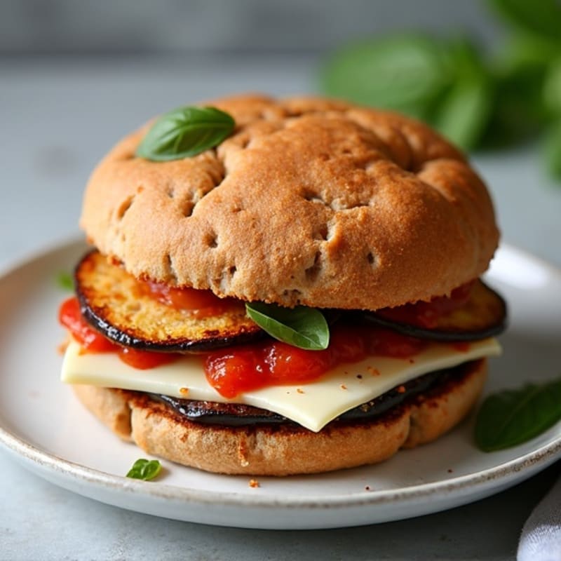 Crispy Eggplant Parmesan Sandwich