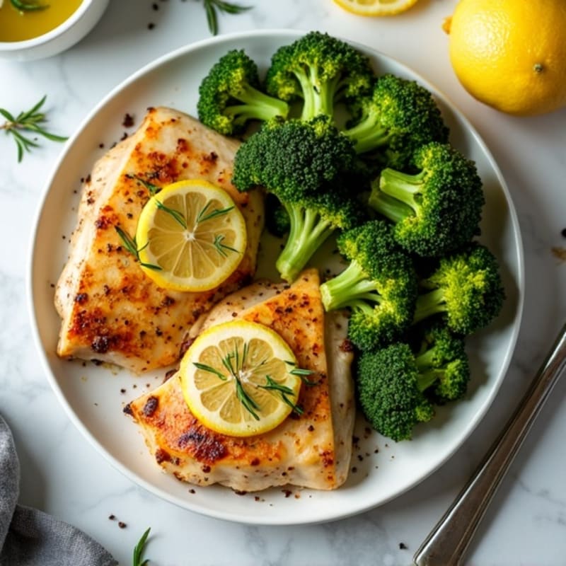 Sheet Pan Lemon-Herb Roasted Chicken with Crispy Broccoli