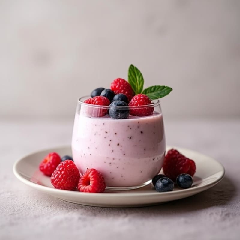 Creamy Greek Yogurt Protein Mousse with Mixed Berries