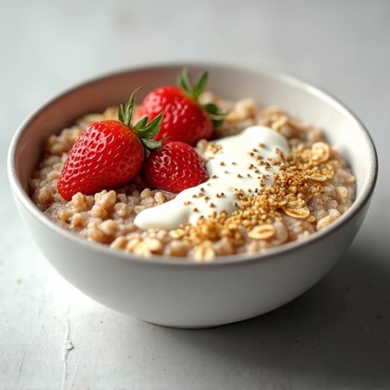 Protein-Packed Creamy Vanilla Oatmeal Bowl