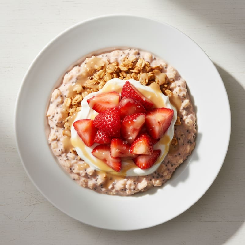 Creamy Strawberry Shortcake Overnight Oats