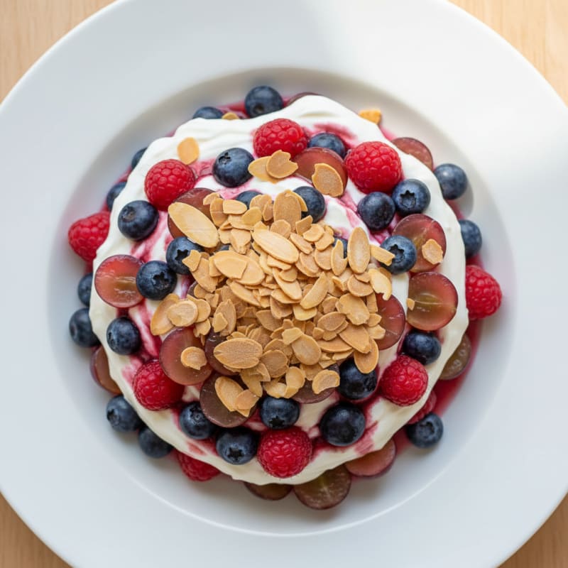 Greek Yogurt Protein Parfait with Mixed Berries