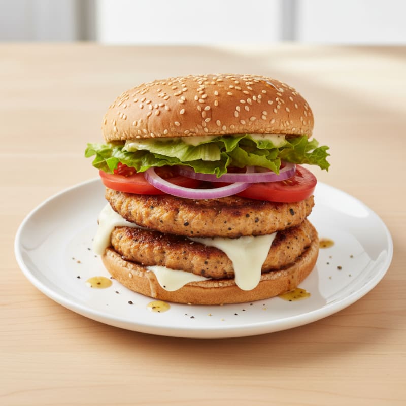 Mozzarella Stick Stuffed Burger