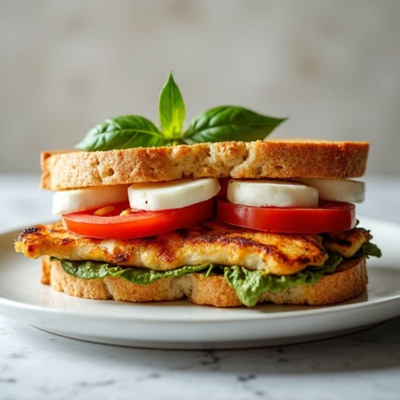 Fresh Mozzarella and Tomato Pesto Melt