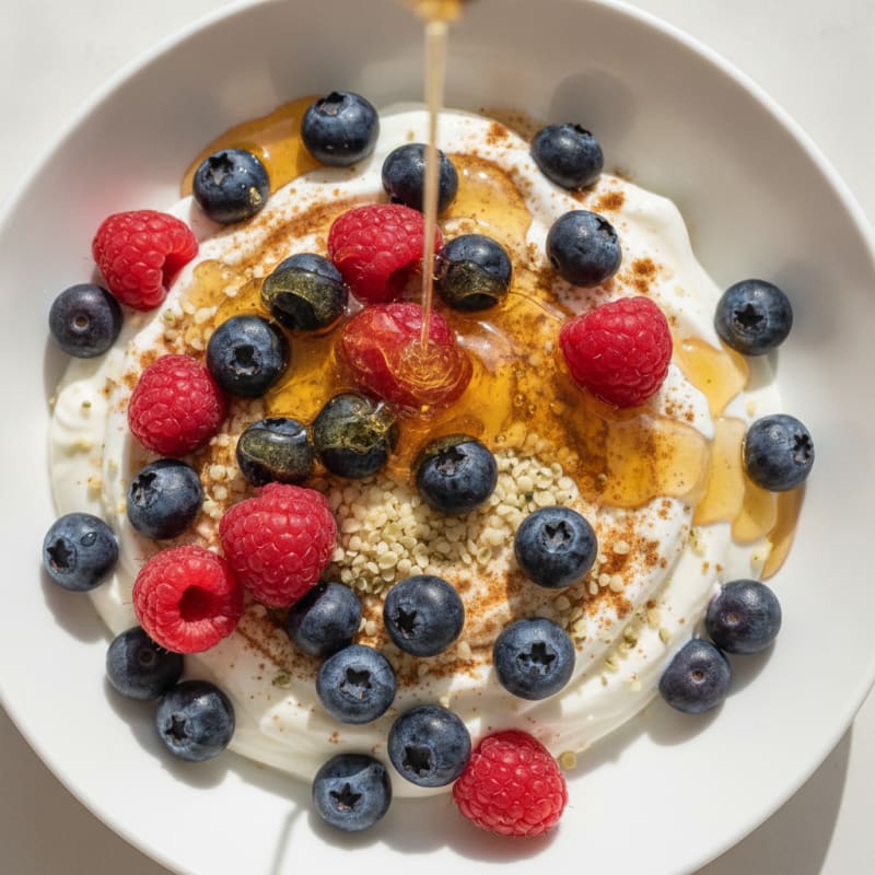 Greek Yogurt with Honey and Berries
