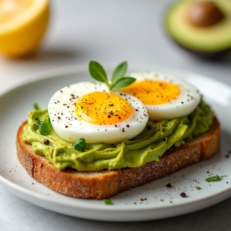 Smashed Avocado Toast with Soft-Boiled Eggs