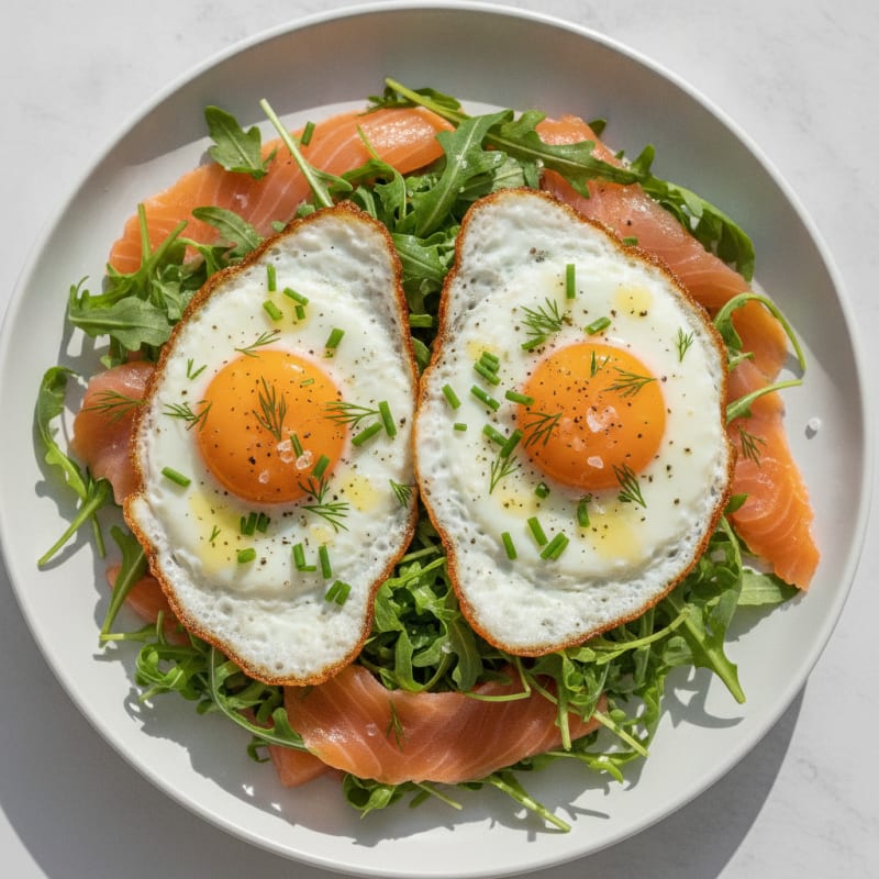 Pan-Fried Duck Eggs with Herbs