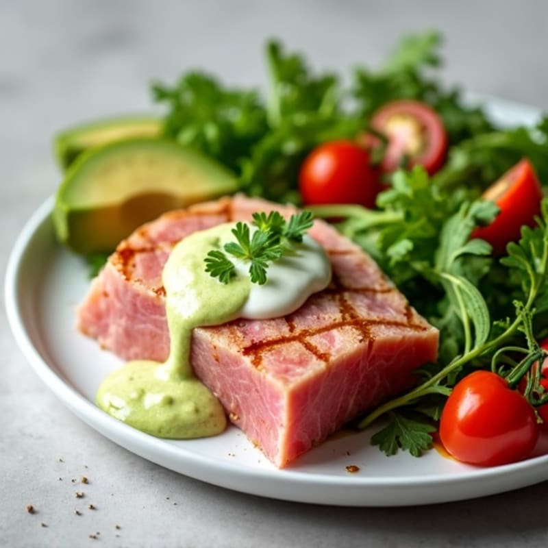 Seared Ahi Tuna with Creamy Wasabi Aioli