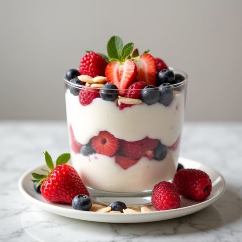 Creamy Protein Yogurt Parfait with Mixed Berries