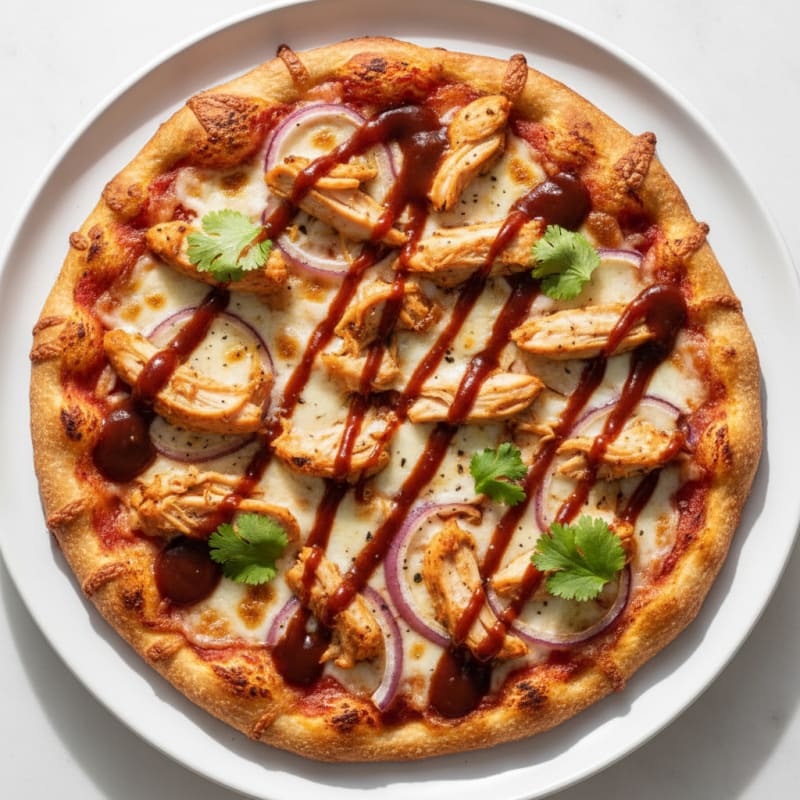 Crispy BBQ Chicken and Caramelized Onion Pizza