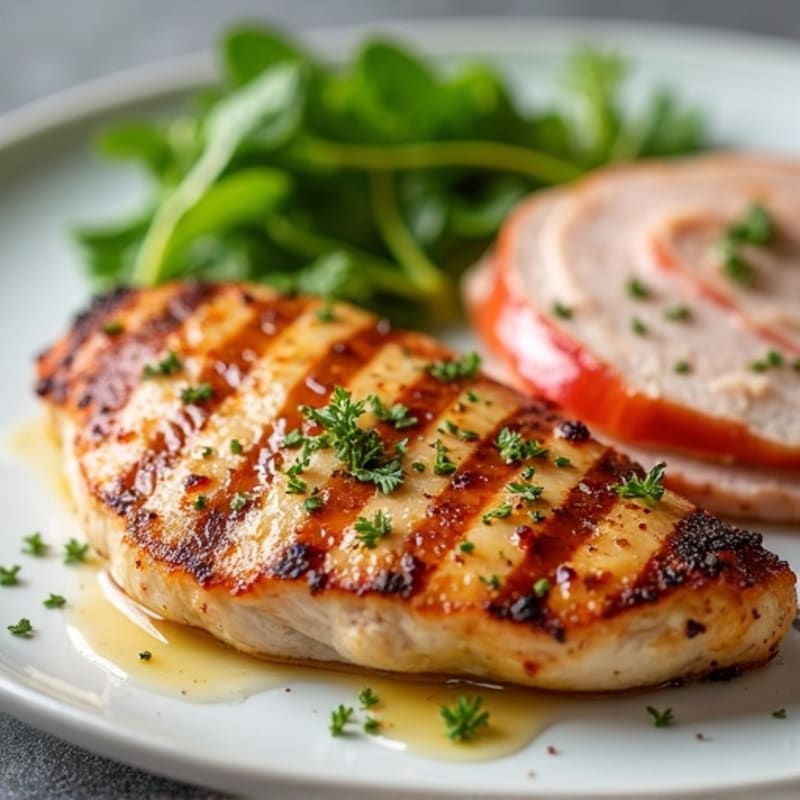 Grilled Chicken Breast with Herb-Roasted Deli Turkey