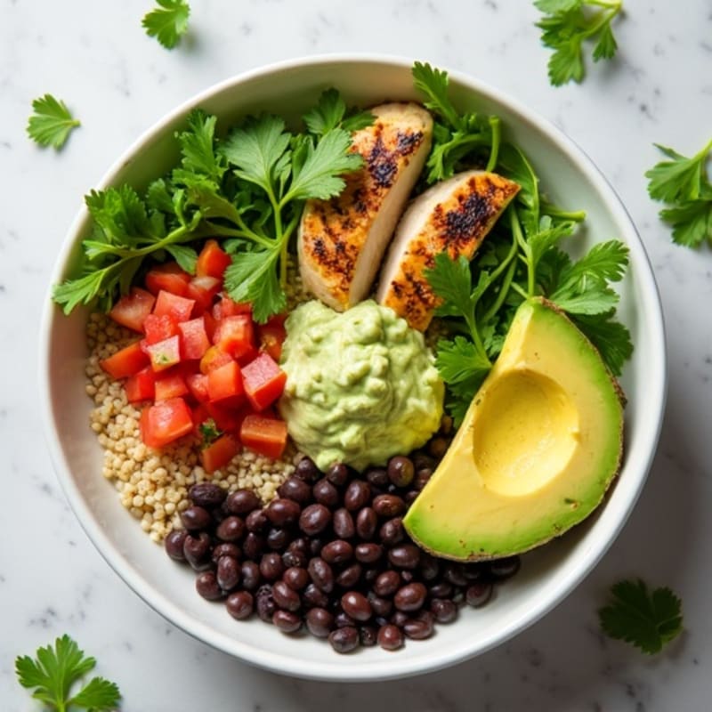 Fresh Cilantro-Lime Chicken Bowl with Avocado Crema