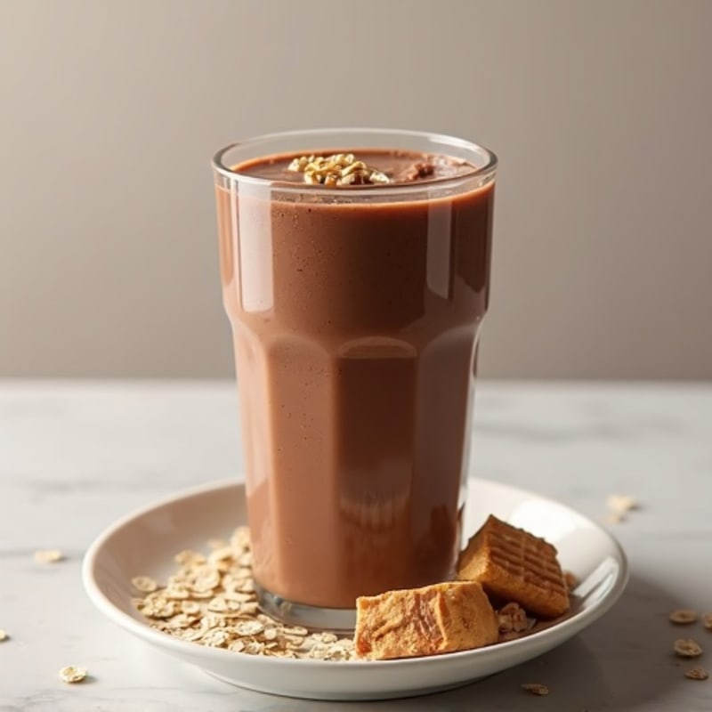 Chocolate Protein Smoothie with Peanut Butter