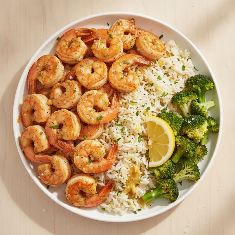 Garlic Butter Shrimp with Lemon Rice