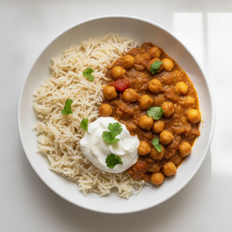 Hearty Chana Masala with Basmati Rice