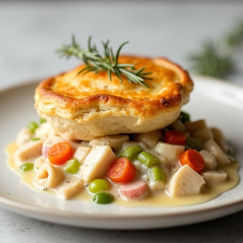 Lightened-Up Creamy Chicken and Root Vegetable Pot Pie