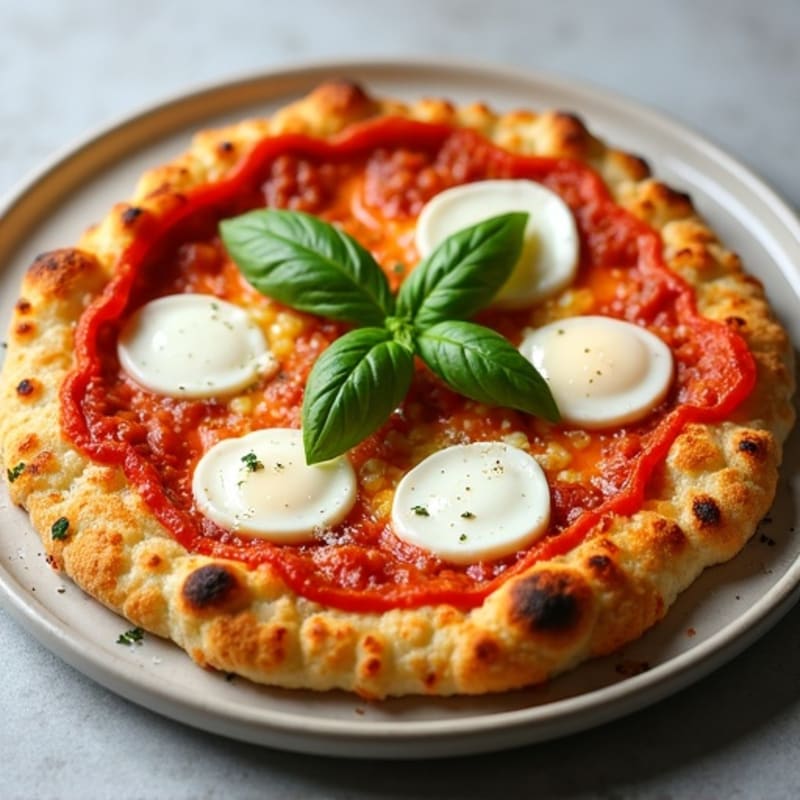 Crispy Cauliflower Crust Pizza with Fresh Mozzarella