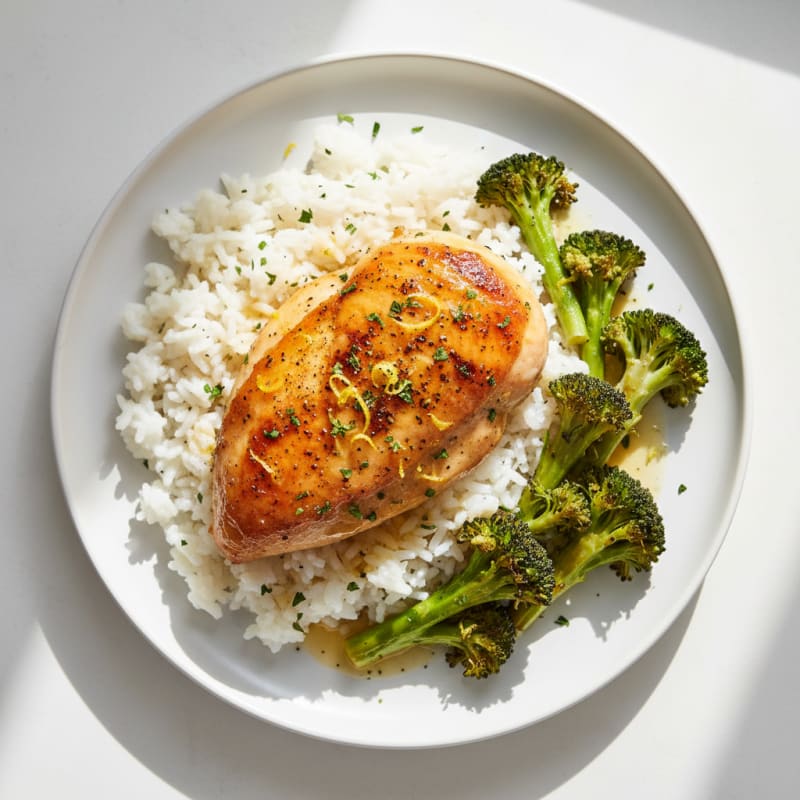 Lemon Herb Roasted Chicken with Rice