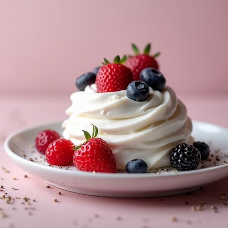 Greek Yogurt Protein Mousse with Mixed Berries