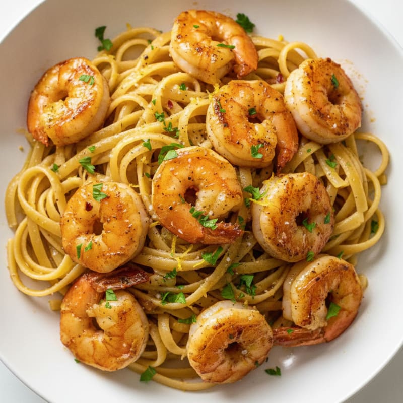 Garlic Butter Shrimp Scampi with Linguine
