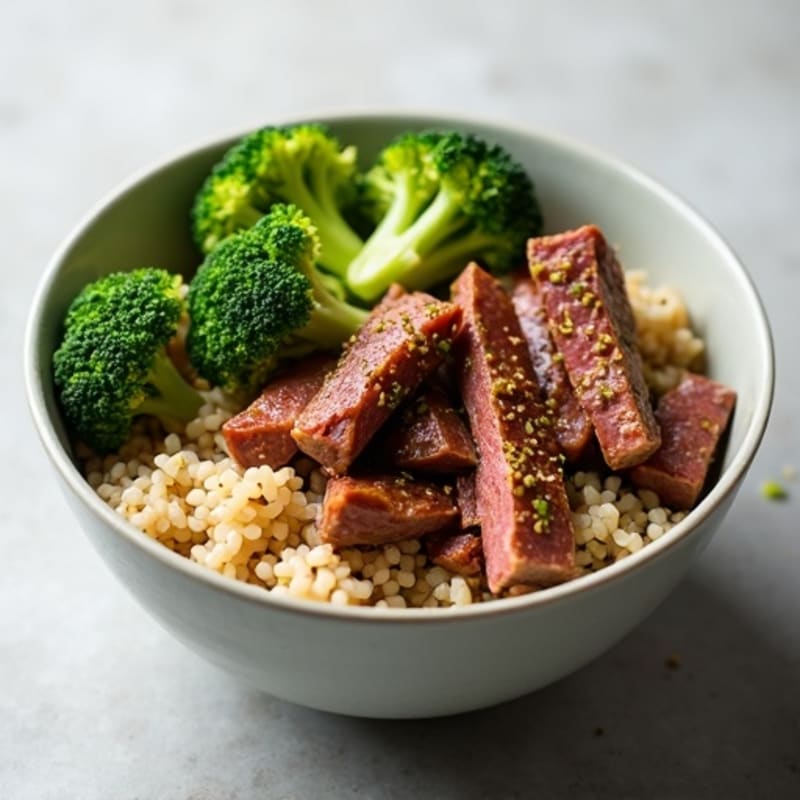 Ginger-Garlic Beef and Broccoli Rice Bowl