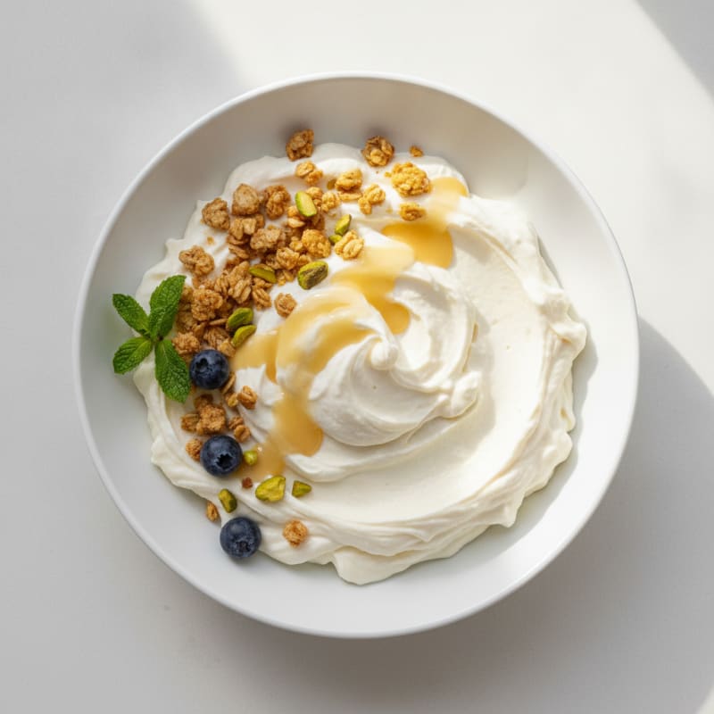 Silky Vanilla Greek Yogurt with Protein Powder