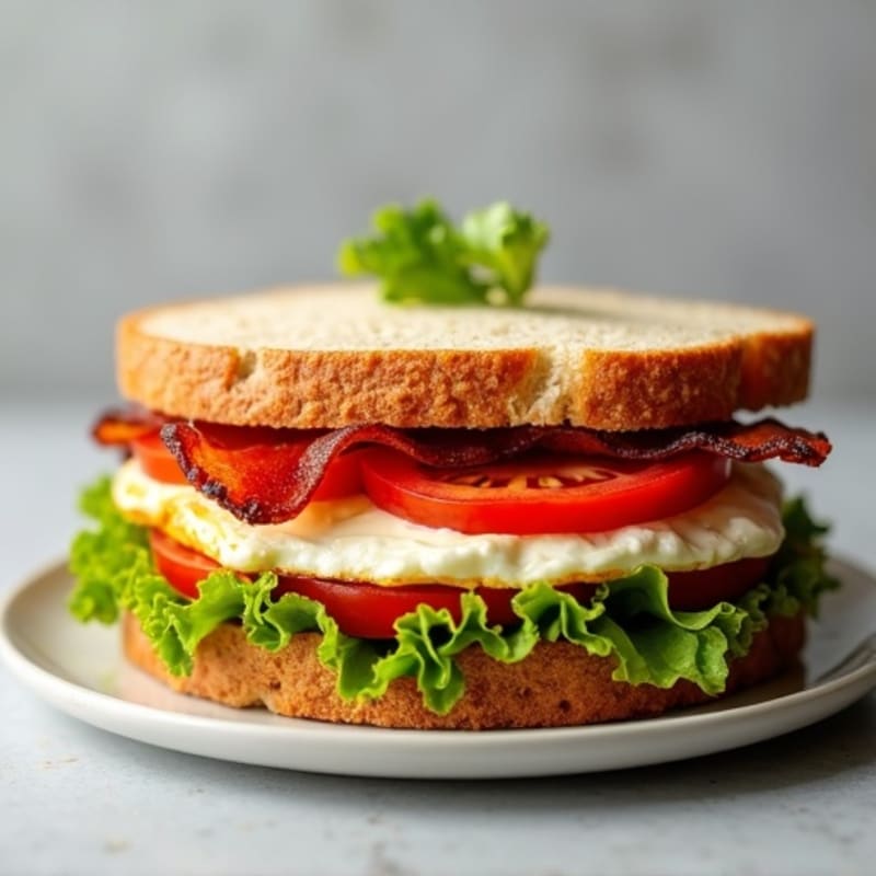 Crispy Turkey Bacon and Fresh Tomato Whole Grain Sandwich