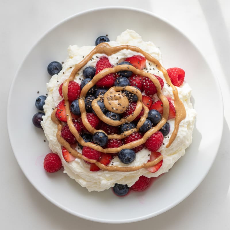 Silky Greek Yogurt Protein Mousse with Mixed Berries