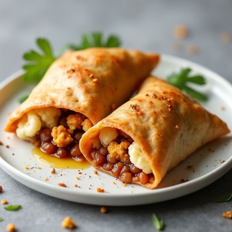 Baked Lentil-Cauliflower Samosa Pockets