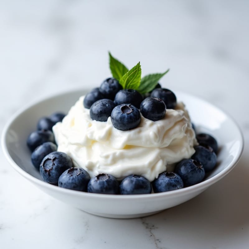 Greek Yogurt with Whey Protein and Blueberries