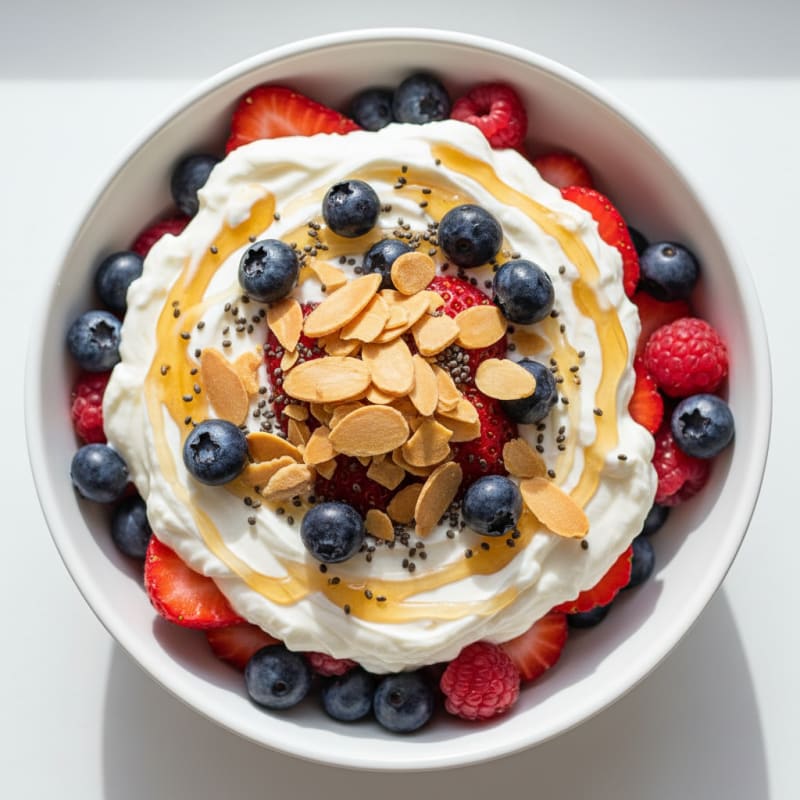 Creamy Greek Yogurt Protein Parfait with Mixed Berries