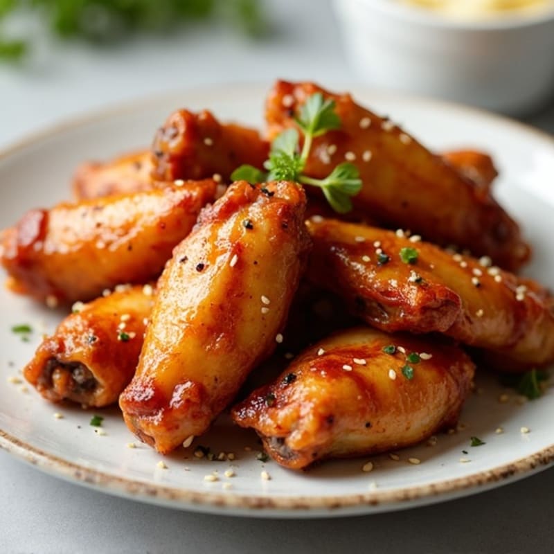 Crispy Baked Honey Garlic Chicken Wings