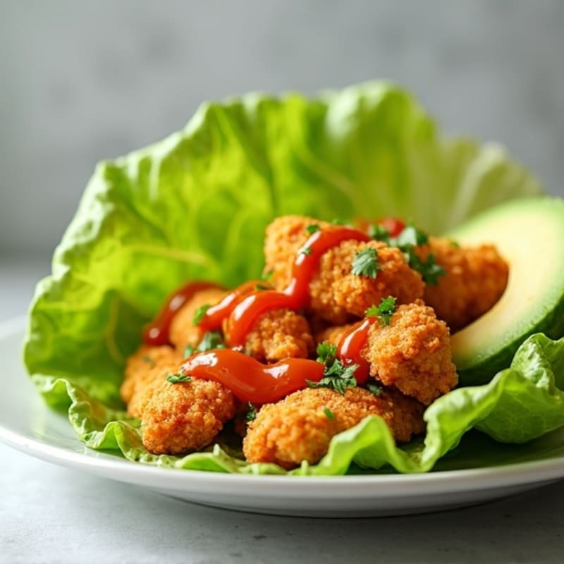 Crispy Buffalo Chicken Lettuce Wrap