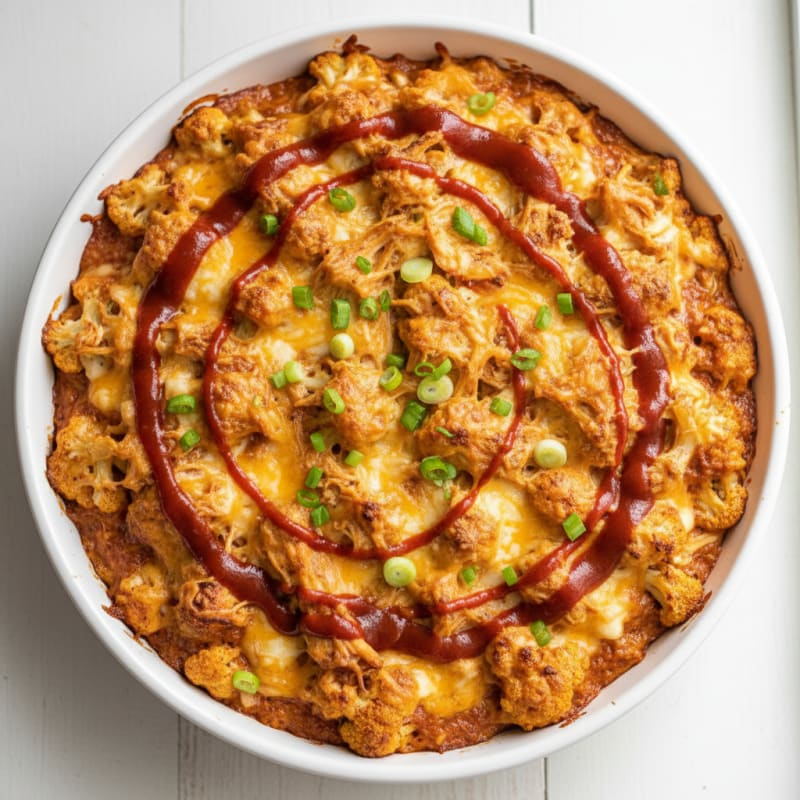 Creamy Buffalo Chicken Dip Bake
