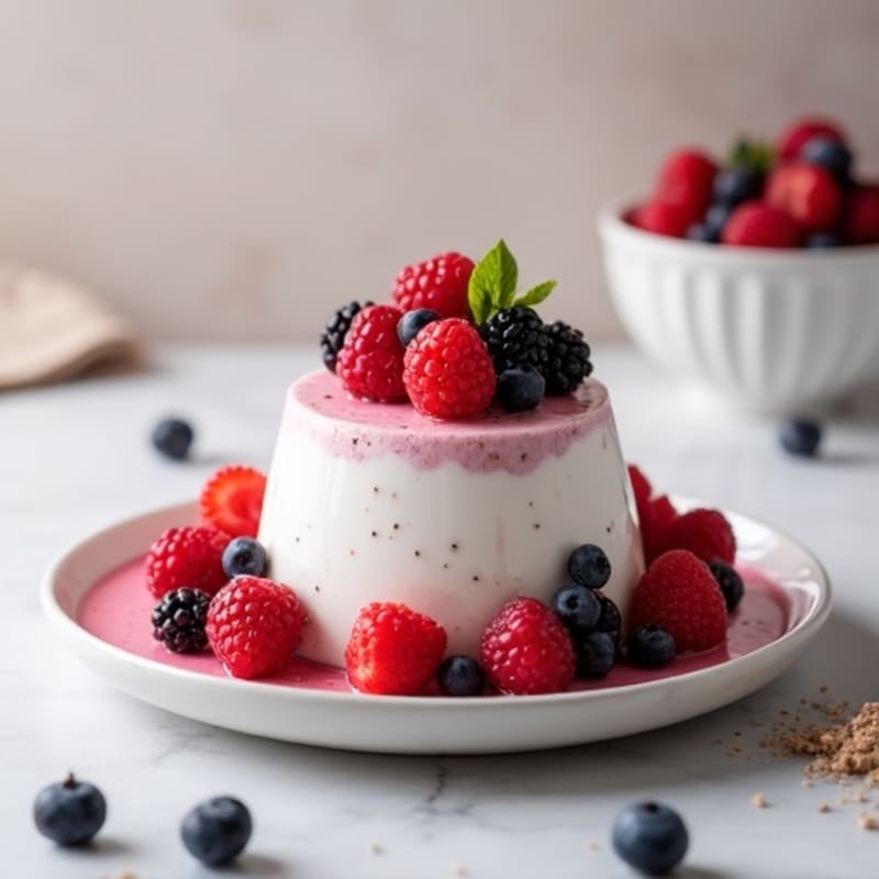 Silky Greek Yogurt Protein Mousse with Fresh Berries